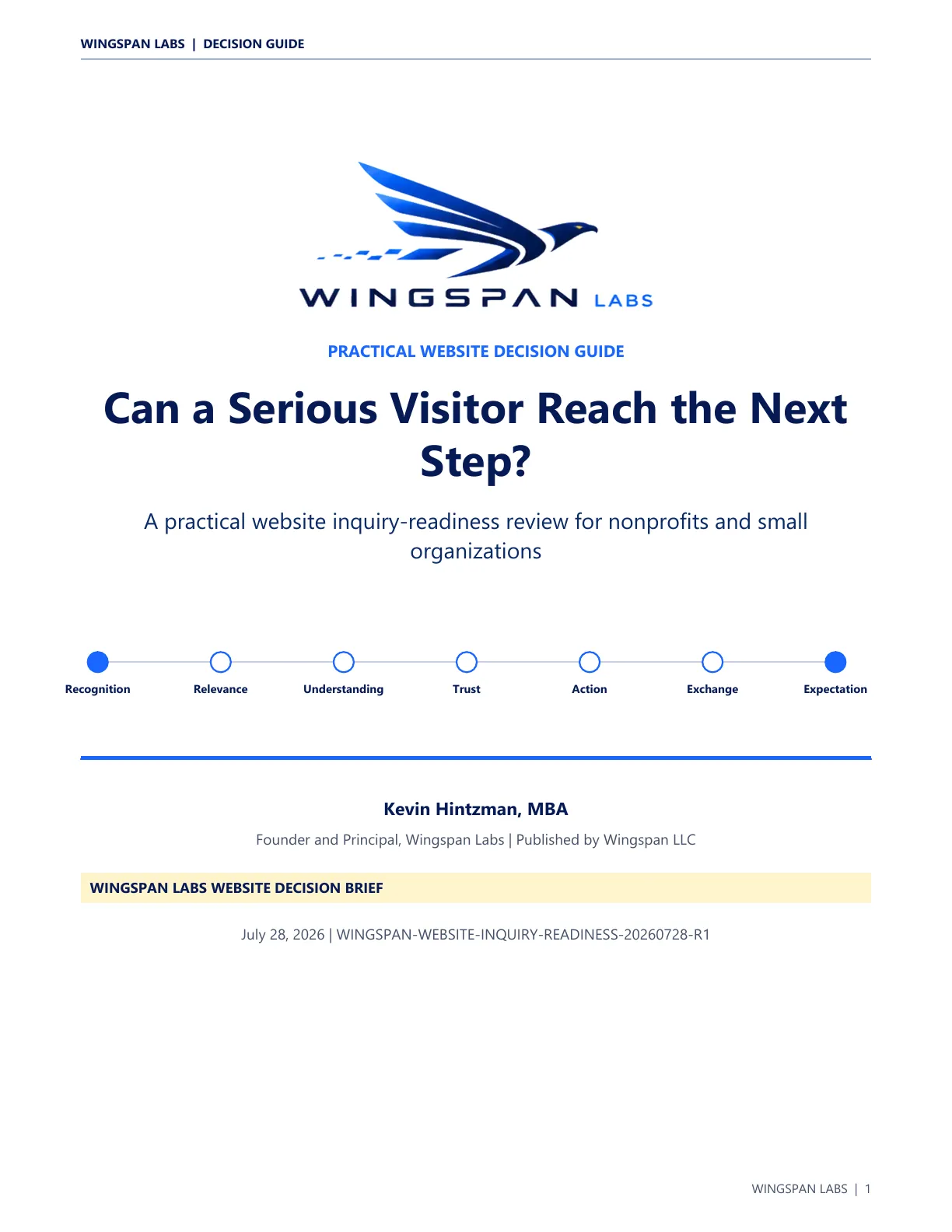 Cover of Can a Serious Visitor Reach the Next Step?